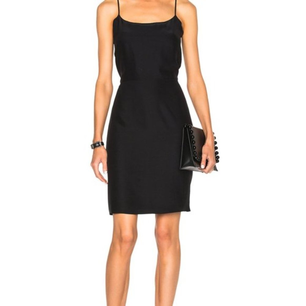 NWT Jenni Kayne Bow Dress Black Silk Size L